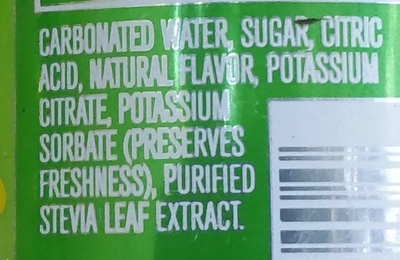 Sierra Mist - Ingredients