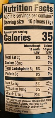 Graduates lil crunchies baked whole grain corn snack ranch - Nutrition facts