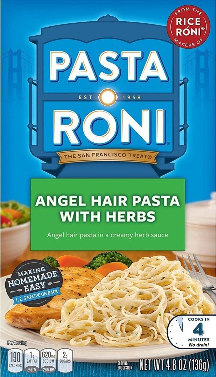 Angel hair pasta with herbs - Pasta Roni