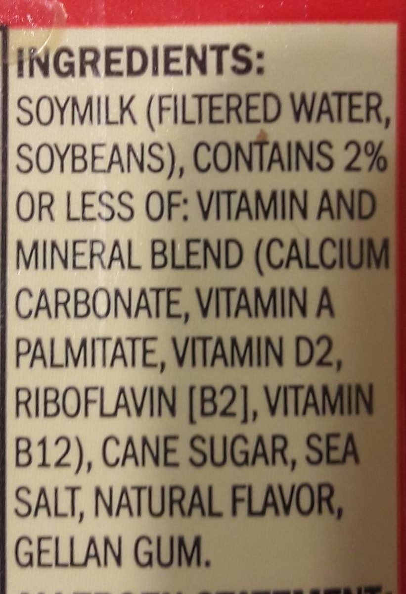 Soymilk - Ingredients - en