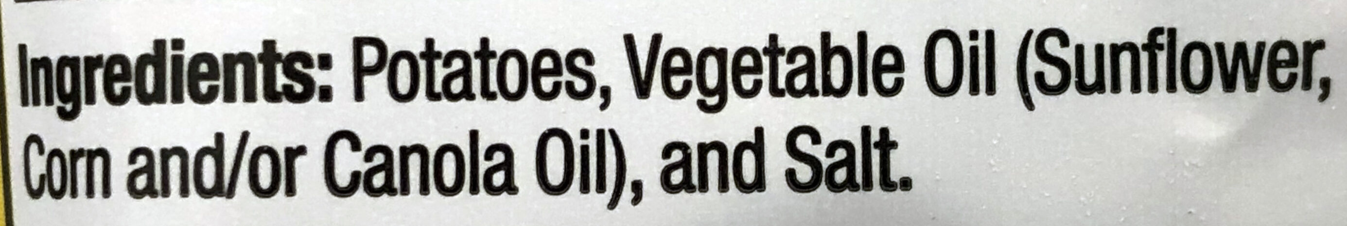 Potato chips - Ingredients - en