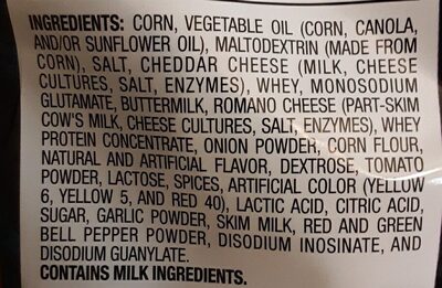 Nachos cheese - Ingredients - en