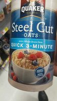 Quaker Steel Cut 3 Minute Oats 25 Ounce Paper Canister - Product - en