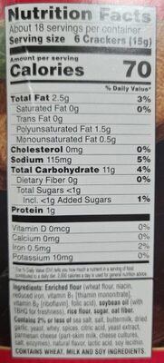 Town house pita crackers - Nutrition facts