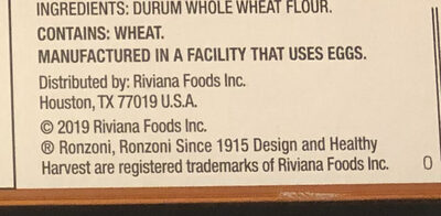 100% whole grain wheat pasta, linguine - Ingredients - en