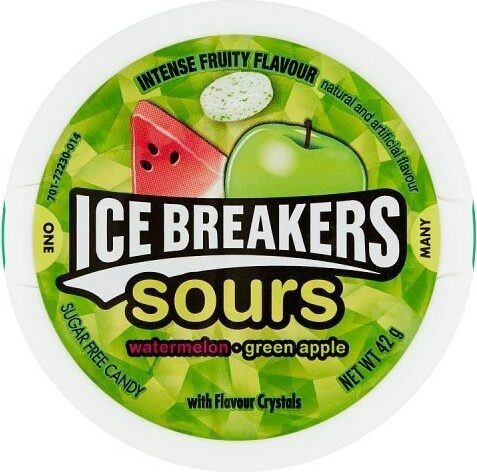 Ice breakers sours - watermelon green apple - Product - en