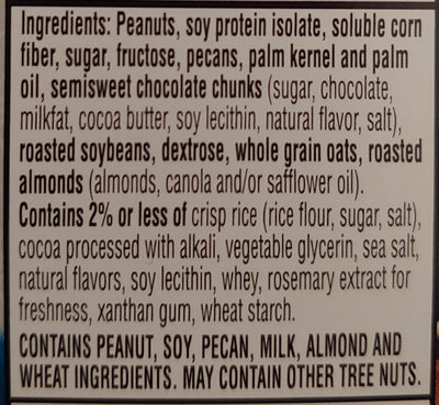 Kellogg'S Special K Cereal Bars Chocolate Peanut 1.23Oz - Ingredients - en
