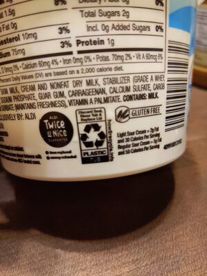 Light sour cream - Recycling instructions and/or packaging information - en