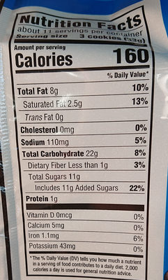 Nabisco chips ahoy! cookies original 12x13 oz - Nutrition facts - en