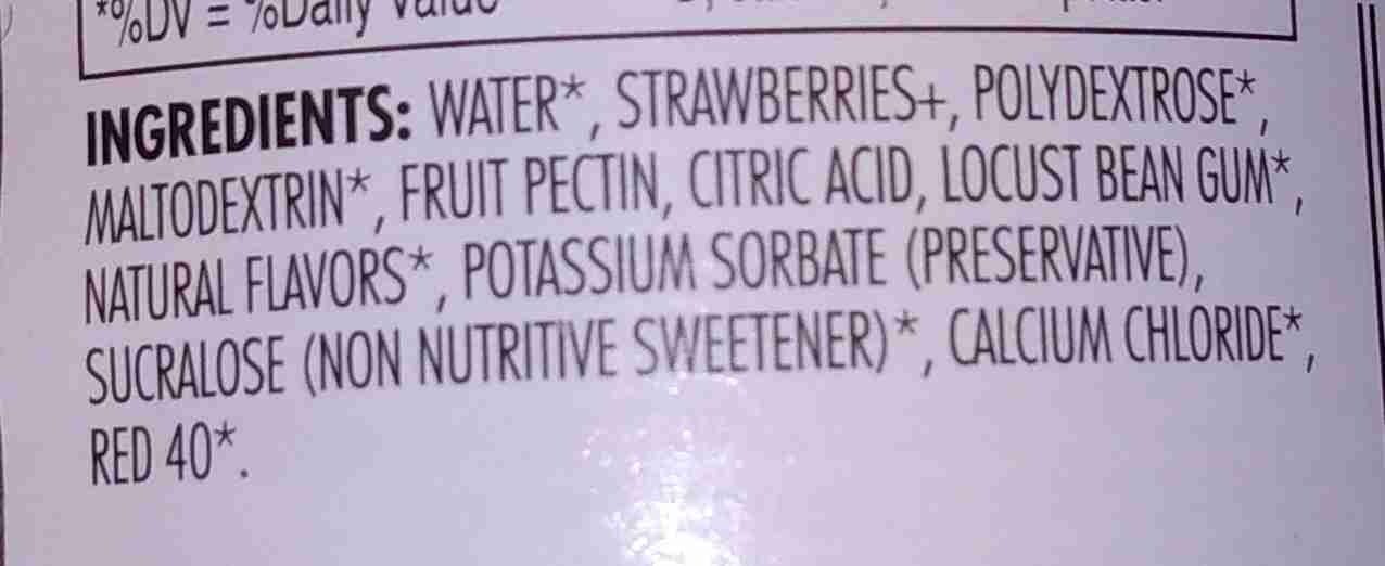 Sugar free strawberry preserves - Ingredients - en