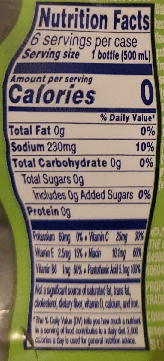 Electrolyte water kiwi strawberry zero sugar - Nutrition facts - la
