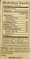 Organic almond non dairy beverage - Nutrition facts - en