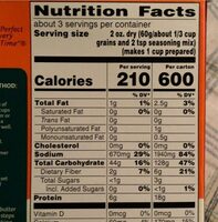 Flavored grains long grain & wild fast - Nutrition facts - fr