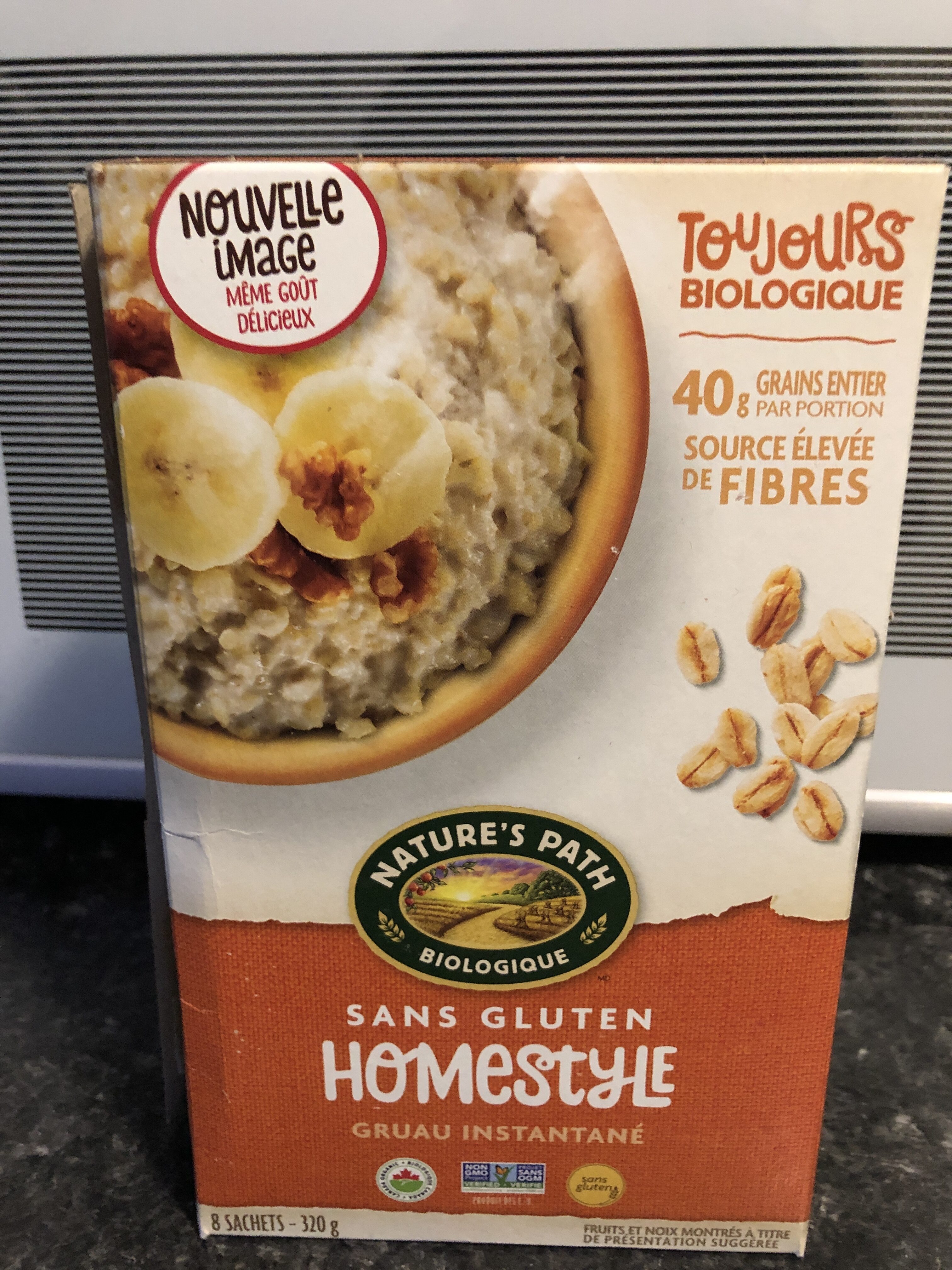 Nature’s path gluten free homestyle instant oatmeal - Product - en