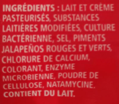 Mélange de fromages râpés tex mex - Ingredients - fr