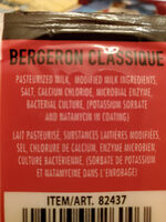 Bergeron classic - Ingredients - fr