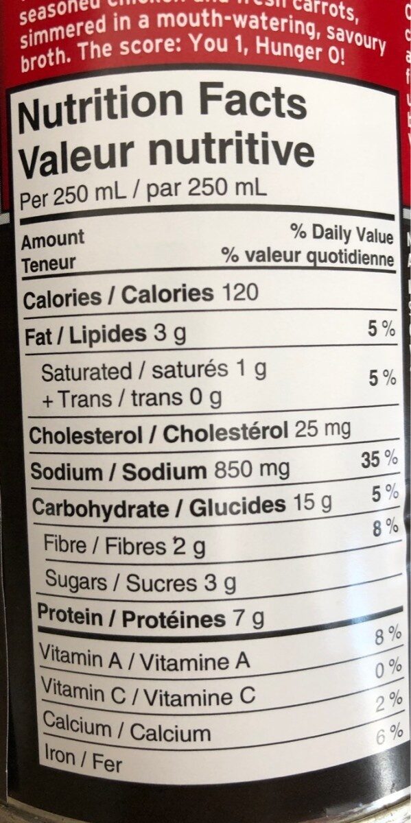 Chunky Chicken Noodle - Nutrition facts - en