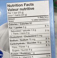 Smores bars - Nutrition facts - fr