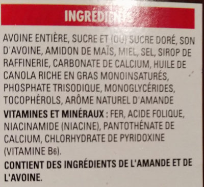 Cheerios - Ingredients - fr