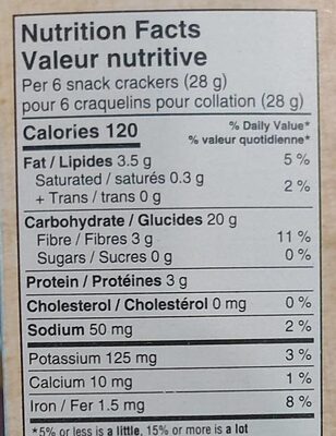 Triscuit - Nutrition facts - en