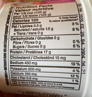 Cottage cheese - Nutrition facts - en