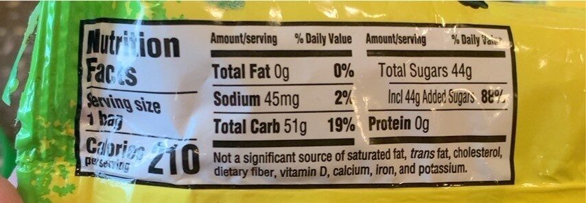 Soft chewy candy - Nutrition facts - en
