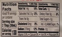 Blue cheese dressing - Nutrition facts - en