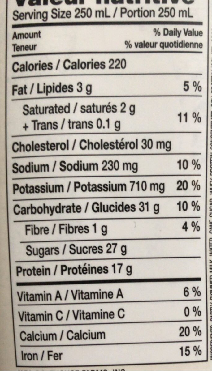 Protein plus shake chocolate - Nutrition facts - en