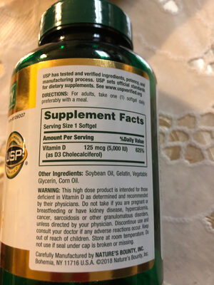 Vitamina D - Ingredients