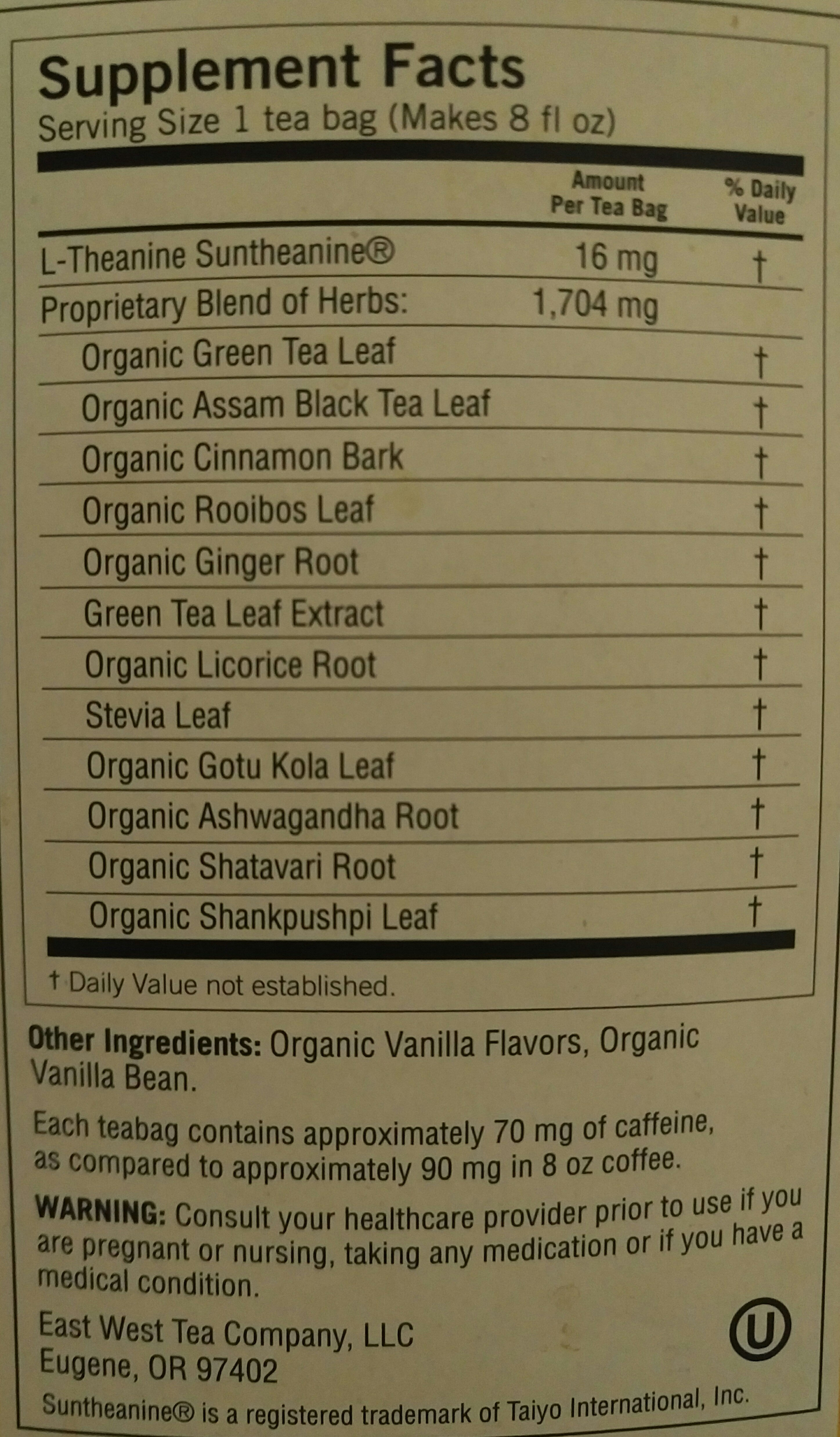 Yogi tea - Ingredients - en