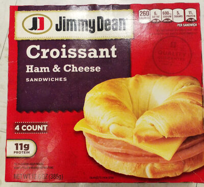 Croissant ham & cheese sandwiches - Product - en