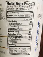goat milk yogurt, plain - Nutrition facts - en