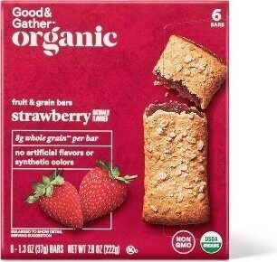 Organic strawberry fruit & grain bars - Product - en