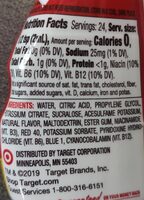 Raspberry lemonade liquid water enhancer - Nutrition facts - en