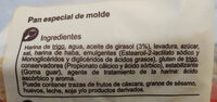Pan de Molde Blanco - Ingredients - es