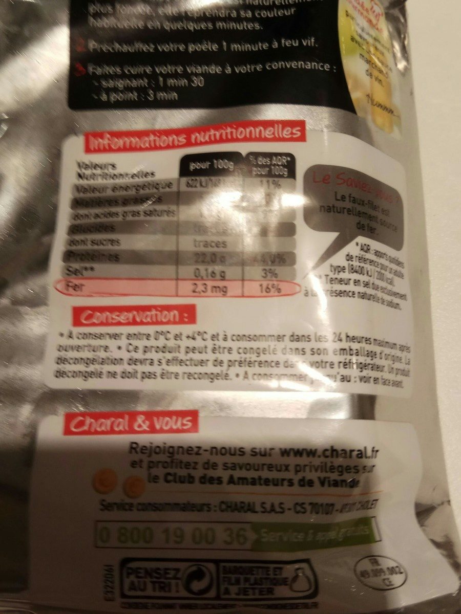 Faux filets - Ingredients - fr