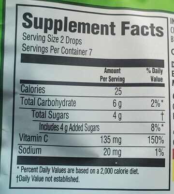 Cough Drops Citrus Assorted 1X14 1N - Nutrition facts - en