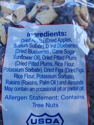 Dried fruit and nut mix - Ingredients - en