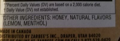 Honey cough soothers - Ingredients - en