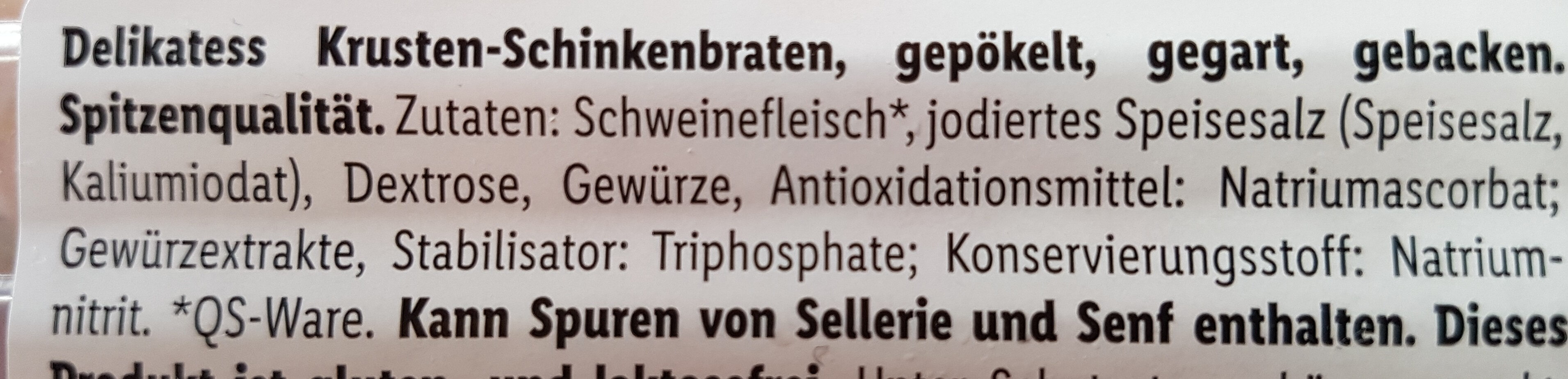 Delikatess Krusten-Schinkenbraten - Ingredients - de