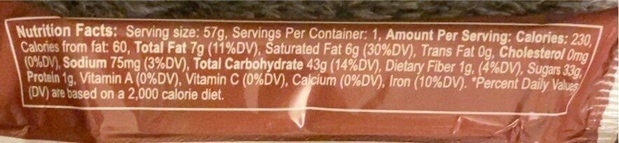 Buccaneer Candy bar - Nutrition facts - fr