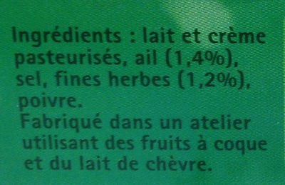 L'Original Tartare, Ail & Fines Herbes (12 Portions) - (32,2 % MG) - Ingredients - fr