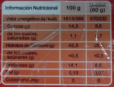 Ros fit - Nutrition facts - fr