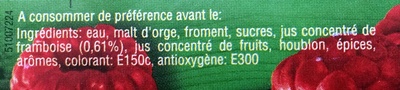 Framboise - Ingredients
