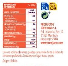 Quinoa real - Nutrition facts - es