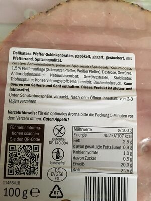 Delikatesse Pfeffer Schinkenbraten - Ingredients
