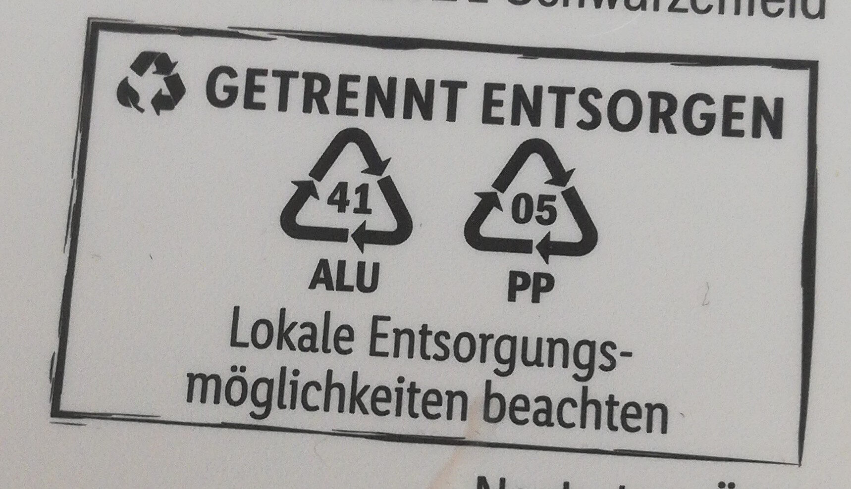 Frischkäse - Recycling instructions and/or packaging information - de