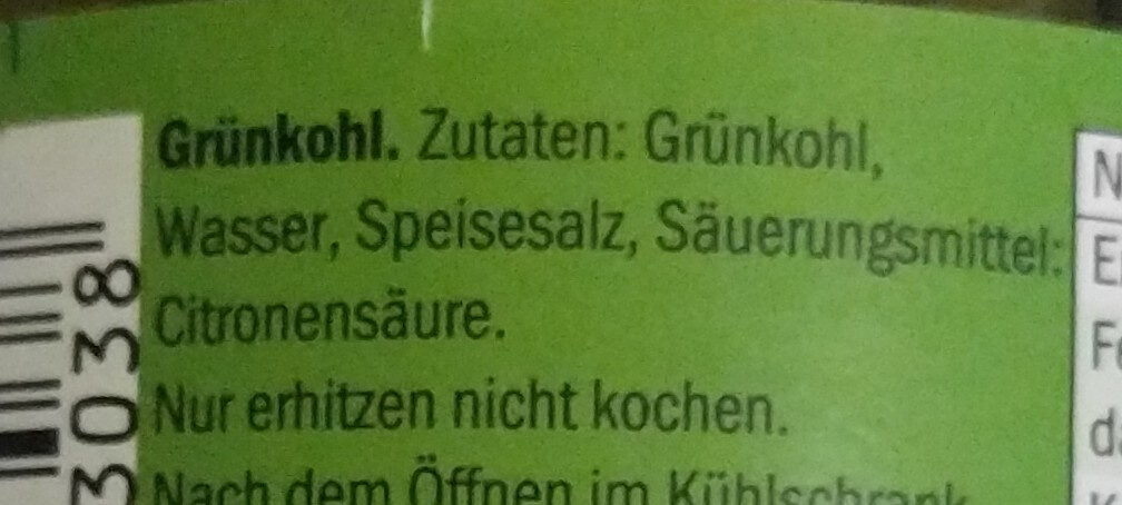 Freshona Grünkohl - Ingredients - de
