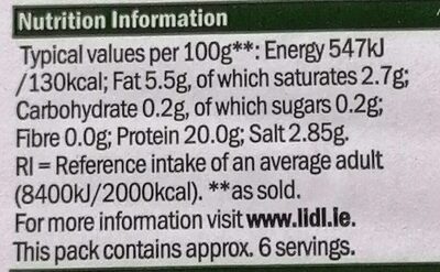 Smoked Irish Ham Fillet - Nutrition facts - en