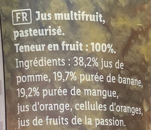 Fruity Dream - Ingredients - fr
